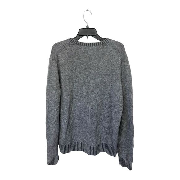 NWT Amicale | Cashmere Wool Blend Plated Jersey V-Neck Pullover Mens Sweater L - Picture 3 of 7